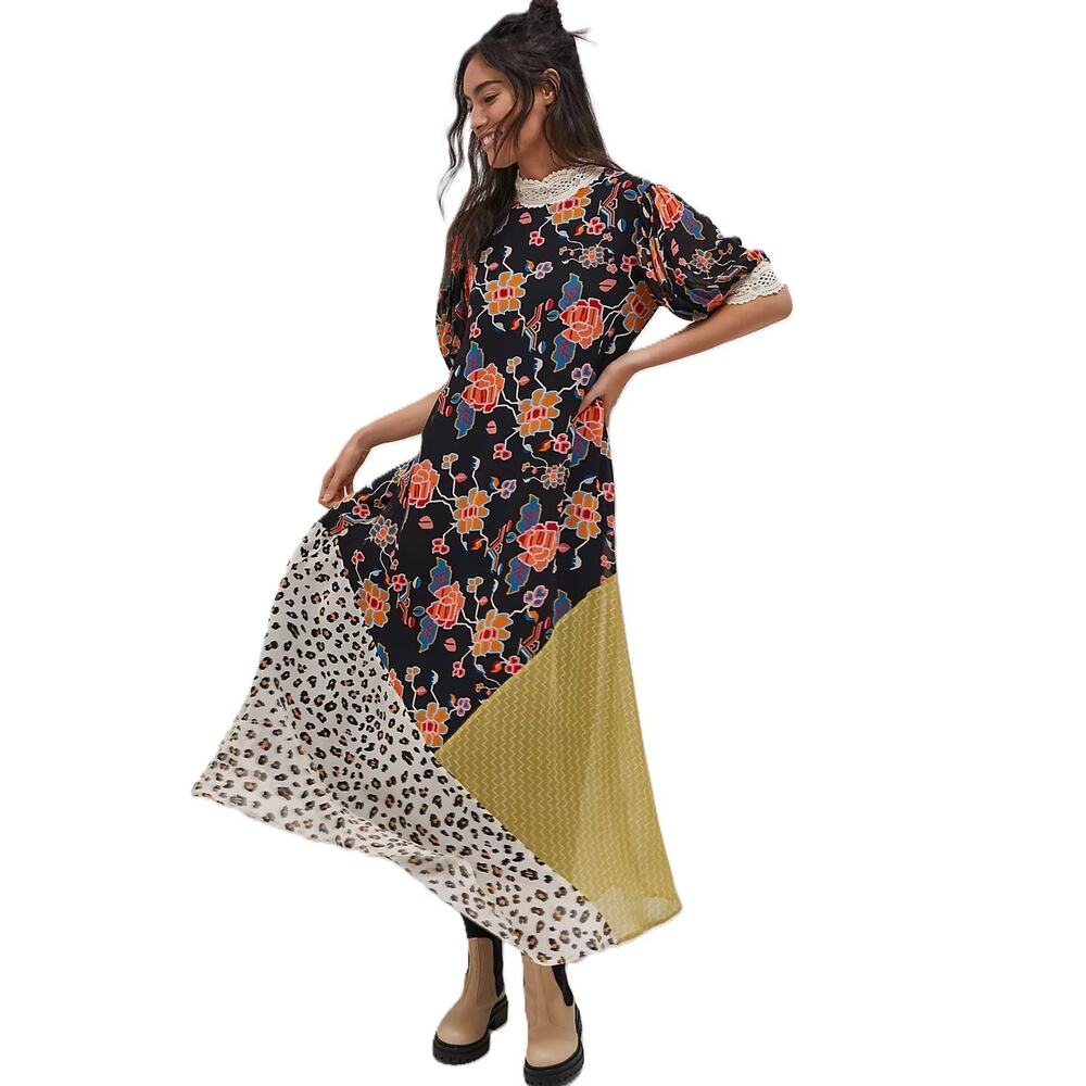 Verb by Pallavi Singhee Patchwork Dress M New With Tags Anthropologie